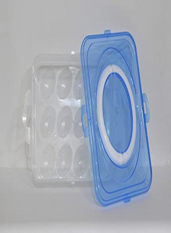 SPHP Egg Box 36 Grid Rectangular Egg Storage Basket For Fridge Double Layer Plastic Egg Storage Box 3 Layer 36 Grids Egg Storage Tray Box (36)-Multicolor - Image 3